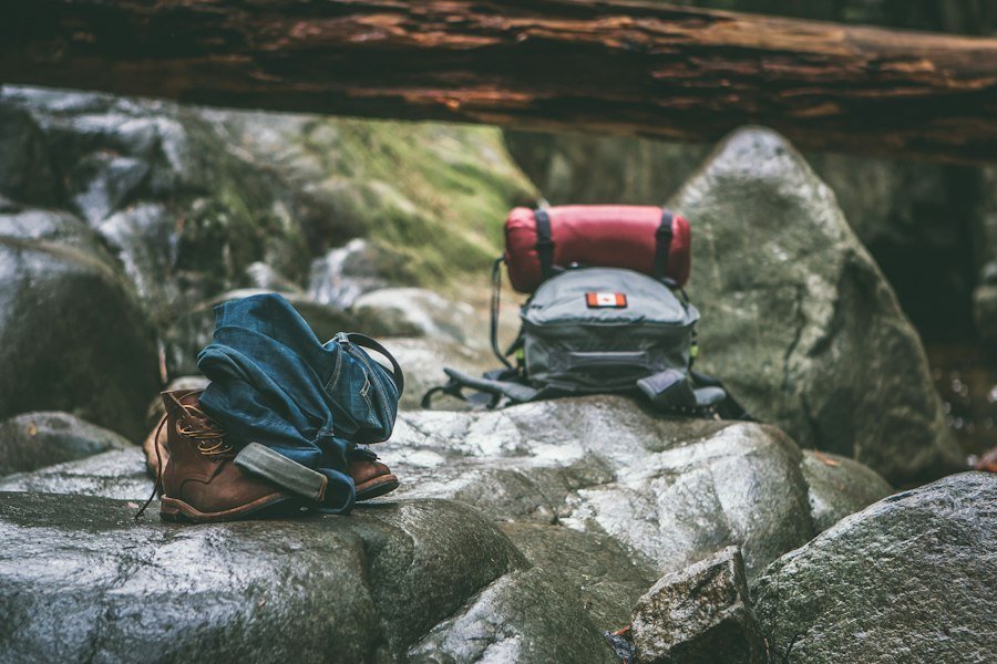 Photo hiking equipment